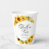 Gobelets En Papier Tombez amoureux Tournesol Automne Enterrement de v (Verso)