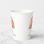 Gobelets En Papier Tonage Terre Aquarelle Boho Baby shower arc-en-cie (Gauche)