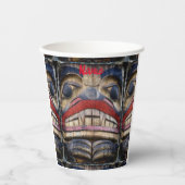 Gobelets En Papier Tonnerre à visage totem (Recto)