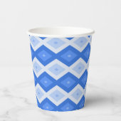 Gobelets En Papier Tons de motif de diamant bleu (Verso)