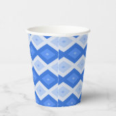 Gobelets En Papier Tons de motif de diamant bleu (Droite)