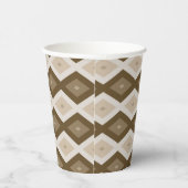Gobelets En Papier Tons de motif diamant brun (Droite)
