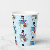 Gobelets En Papier Top Hat Snowman (Verso)