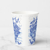Gobelets En Papier Tortue bleu Willow Tortoise Jardin Whimsical (Droite)