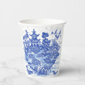 Gobelets En Papier Tortue bleu Willow Tortoise Jardin Whimsical (Recto)