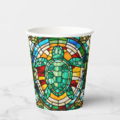 Gobelets En Papier Tortue de mer (Recto)