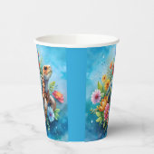 Gobelets En Papier Tortue florale (Gauche)