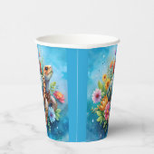 Gobelets En Papier Tortue florale (Droite)