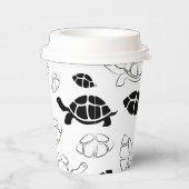 Gobelets En Papier Tortue noir et blanc (Droite)