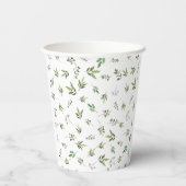 Gobelets En Papier Tortues vertes mignonnes deux feuilles motifs (Verso)