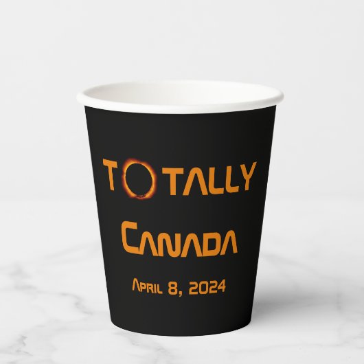 Gobelets En Papier Total Canada 2024 Éclipse solaire (Recto)