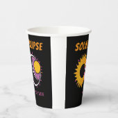 Gobelets En Papier Total éclipse solaire 2024 pop art design (Gauche)