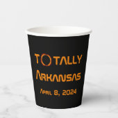 Gobelets En Papier Totalement Arkansas 2024 Solar Eclipse (Recto)