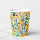 Gobelets En Papier Toucans et ananas Luau Cups (Verso)