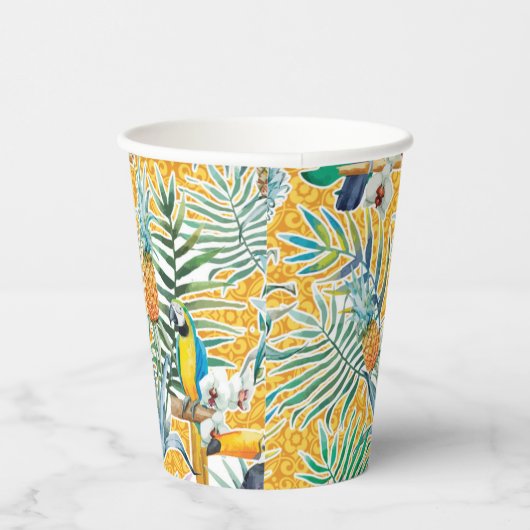 Gobelets En Papier Toucans et ananas Luau Cups (Droite)