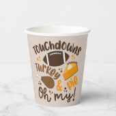 Gobelets En Papier Touchdowns Turquie & tarte | Oh, mon (Recto)
