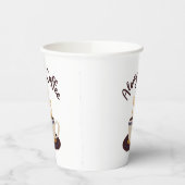 Gobelets En Papier Toujours Café Diffusant Chaud Avec Arrière - plan  (Gauche)
