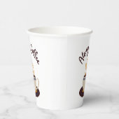 Gobelets En Papier Toujours Café Diffusant Chaud Avec Arrière - plan  (Droite)