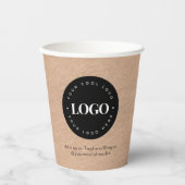 Gobelets En Papier Tour Cercle Personnalisé Logo de l'entreprise Rust (Recto)