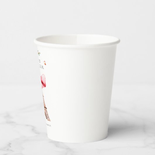 Gobelets En Papier Tour Eiffel Paris Baby shower aquarelle (Gauche)