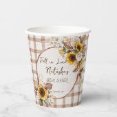 Gobelets En Papier Tournage de tournesols Tombez amoureux douche de m (Recto)