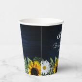 Gobelets En Papier Tournesol bleu de la marine russe|Daisy (Droite)