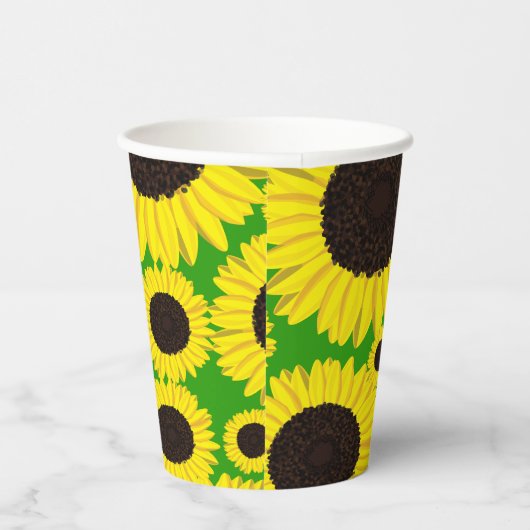 Gobelets En Papier Tournesol fête d'anniversaire (Droite)