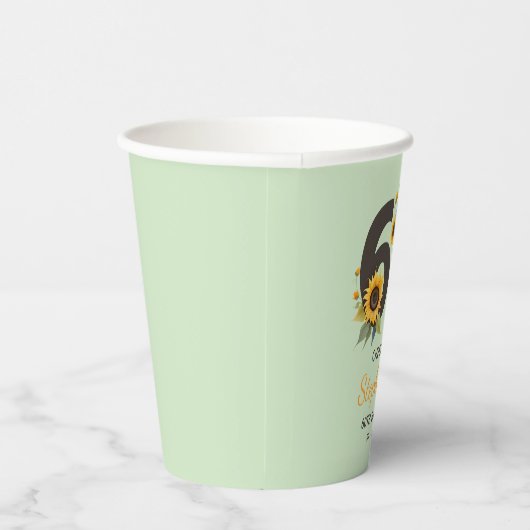 Gobelets En Papier Tournesols Cheers to 60th Birthday Paper Cups (Droite)