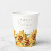 Gobelets En Papier Tournesols verdure élégant shower de mariage (Recto)