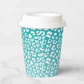 Gobelets En Papier Tourquoise Leopard Patters (Droite)