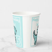 Gobelets En Papier Tout âge Turquoise T Rex Dinosaur Anniversaire (Droite)