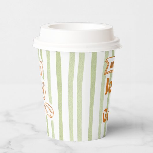 Gobelets En Papier Tout ce dont j'ai besoin c'est Jésus & Café - Vert (Droite)