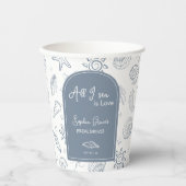 Gobelets En Papier Tout ce que je vois est l'amour Poussière bleue Co (Recto)