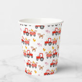 Gobelets En Papier Tracteur Avec Animaux De Ferme (Gauche)