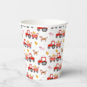 Gobelets En Papier Tracteur Avec Animaux De Ferme (Droite)