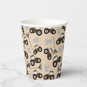 Gobelets En Papier Tracteur Camion Motif Équipement agricole (Droite)