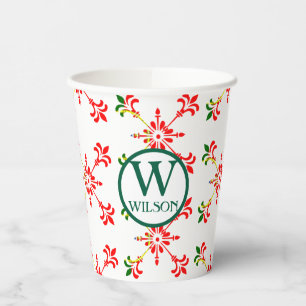 Gobelets En Papier Tradition portugaise moderne personnalisée Nom du 