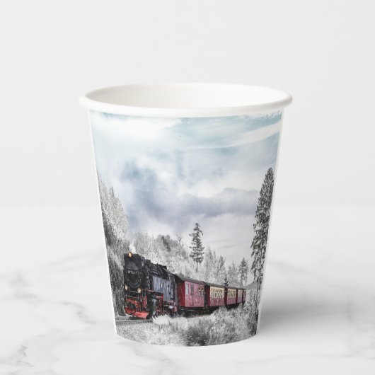 Gobelets En Papier Train (Recto)