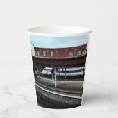 Gobelets En Papier Train rouge et blanc (Verso)