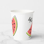 Gobelets En Papier Tranche de pastèque Age 40 (Droite)