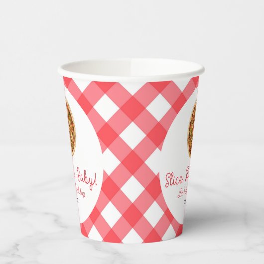 Gobelets En Papier Trancher, Trancher, Bébé ! Pizza fête d'anniversai (Gauche)