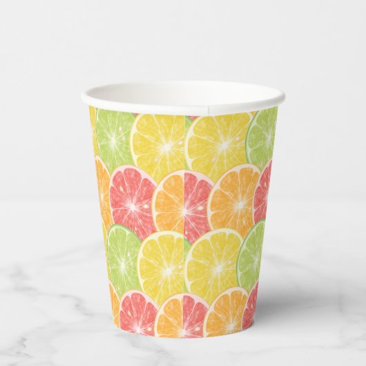 Gobelets En Papier Tranches d'agrumes (Droite)