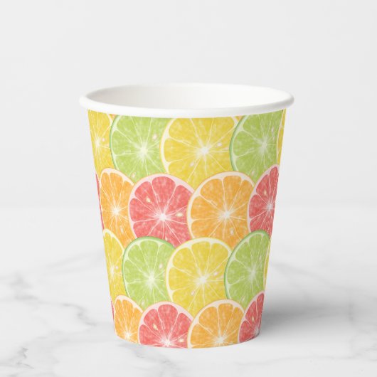 Gobelets En Papier Tranches d'agrumes (Recto)