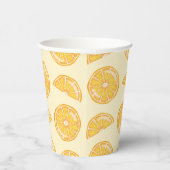 Gobelets En Papier Tranches de fruits d'agrumes orange illustrés (Droite)