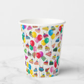 GOBELETS EN PAPIER " TRANCHES ET BALLONS DE GÂTEAU " (Verso)