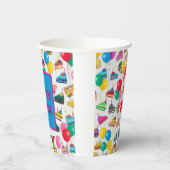 GOBELETS EN PAPIER " TRANCHES ET BALLONS DE GÂTEAU " (Gauche)