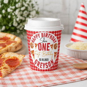 Gobelets En Papier Tranches Modernes Tranches Bébé Pizza 1er Annivers