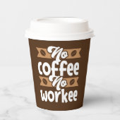 Gobelets En Papier travail amusant café bar mot art (Recto)