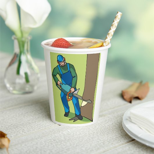 Gobelets En Papier Travailleur forestier