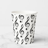 Gobelets En Papier Treble Clef Musical Paper Cup (Verso)